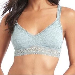 Gap Body Pullover Lace Bralette Blue Dusk